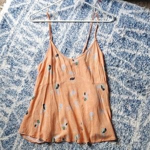 O'Neill Peach Floral Tank Top